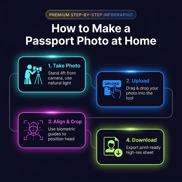 How to make an Indian passport photo at home for free — step by step guide 35x45mm