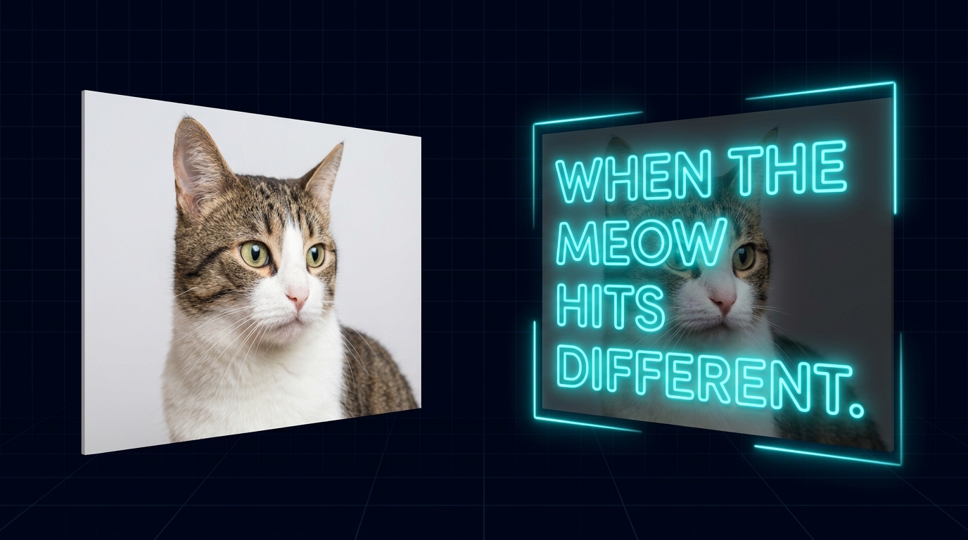 Meme Canvas โ img.ubify Meme generator blank canvas showing local rendering capability on img.ubify