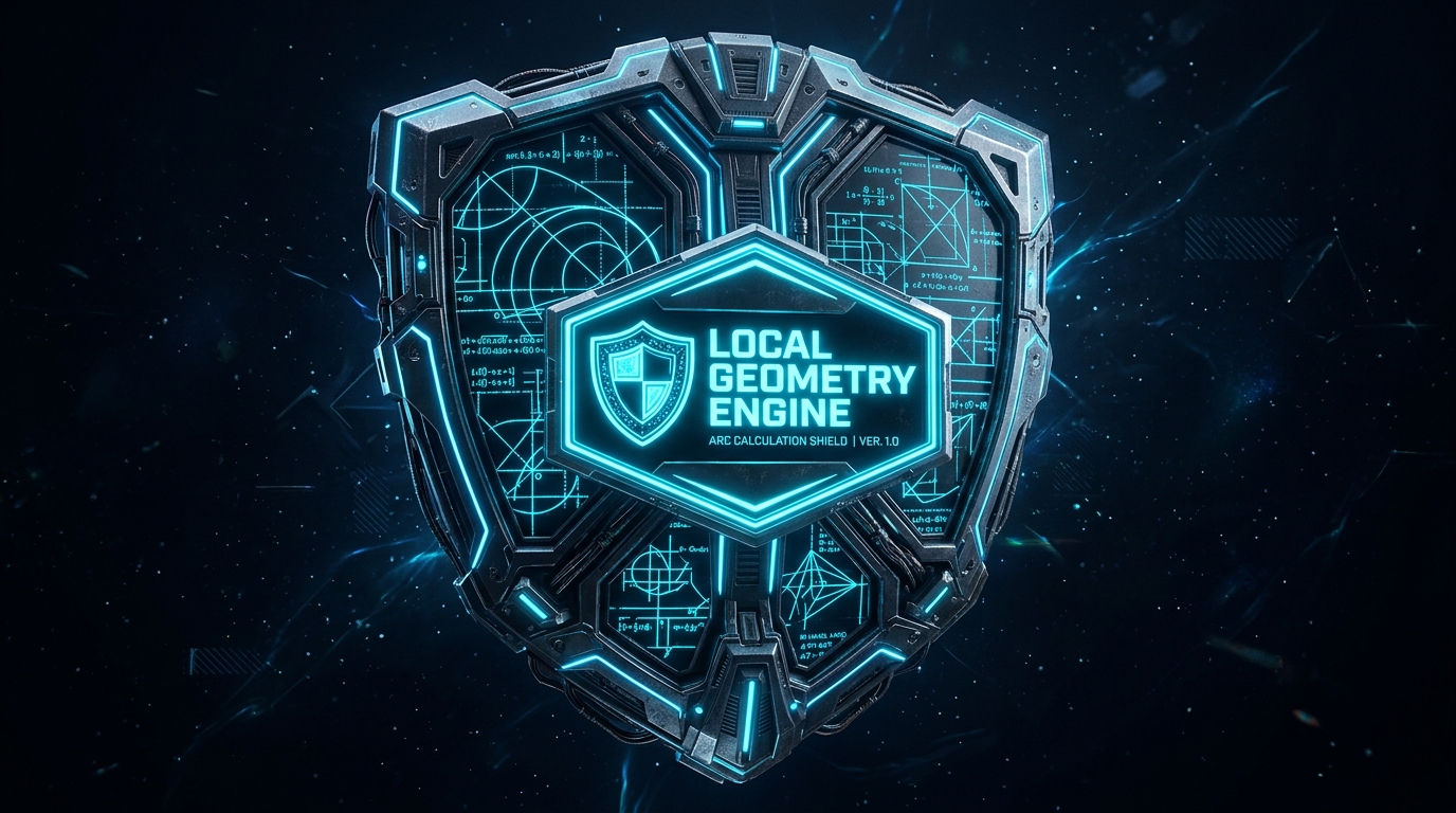 Round Corners โ img.ubify Large privacy shield with local geometry engine badge on img.ubify