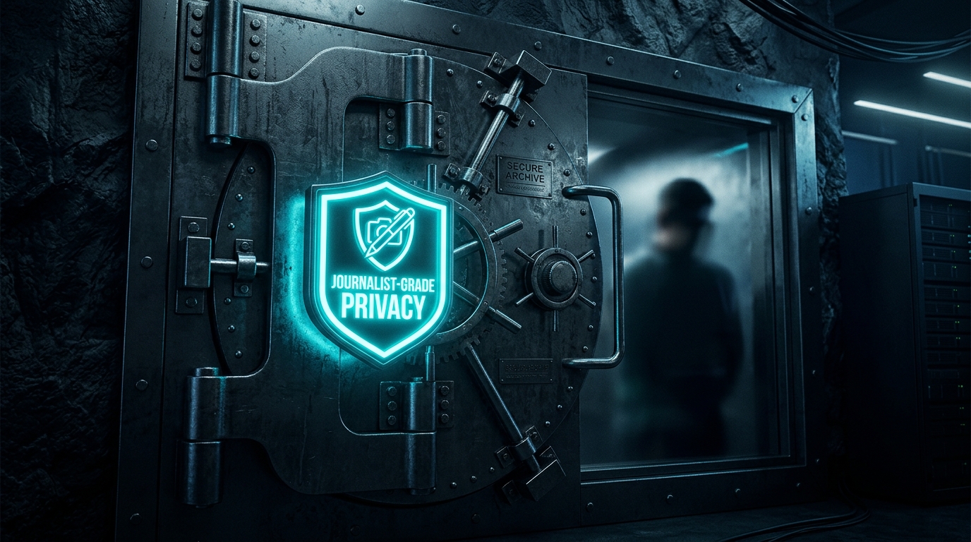 3D metallic vault shield protecting image cropping data on img.ubify